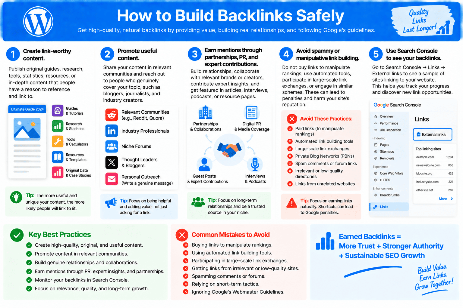 How to build quality backlinks safely