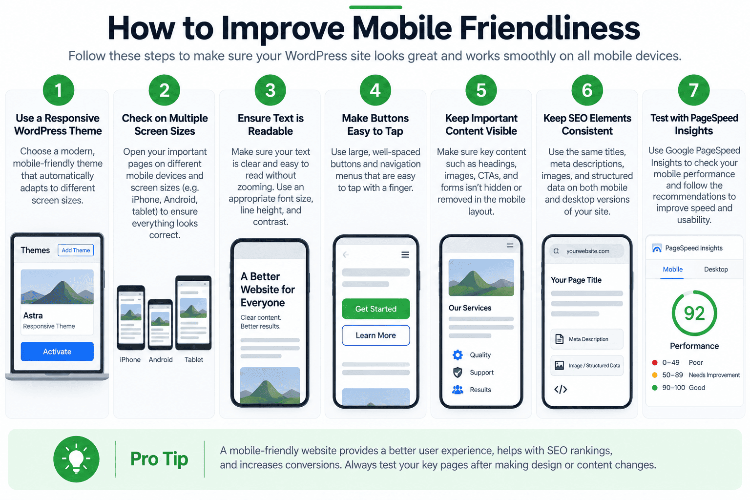How to improve WordPress mobile friendliness